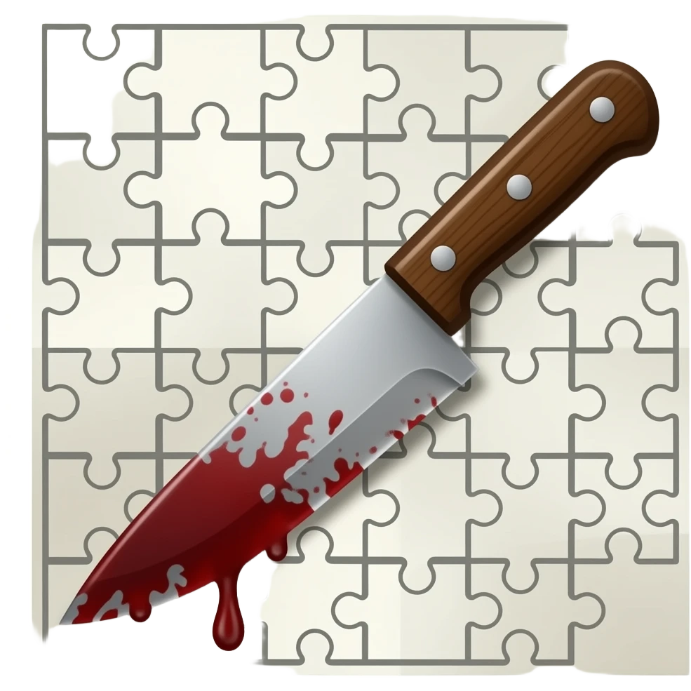 cross word puzzle knife blood emoji