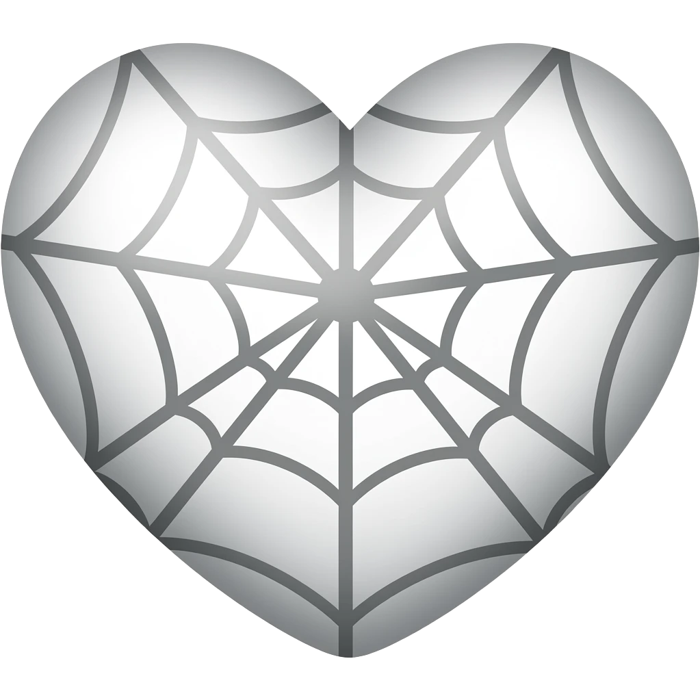 Heart in a spider web emoji