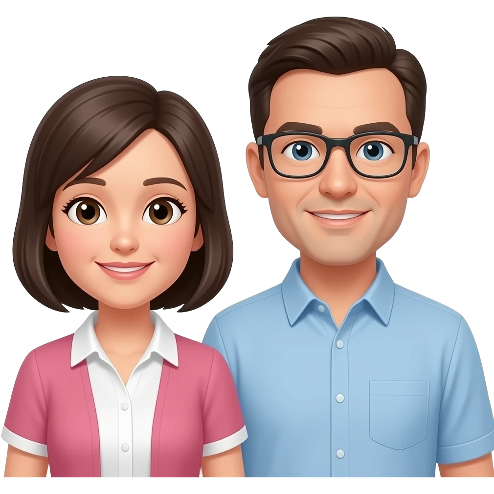 Genérame un emoji de 2 padres distinto mamá y papá emoji