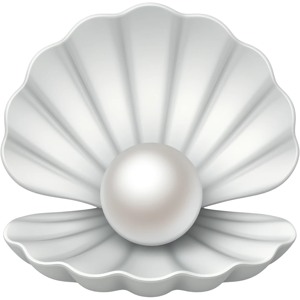 Seashell and pearl emoji