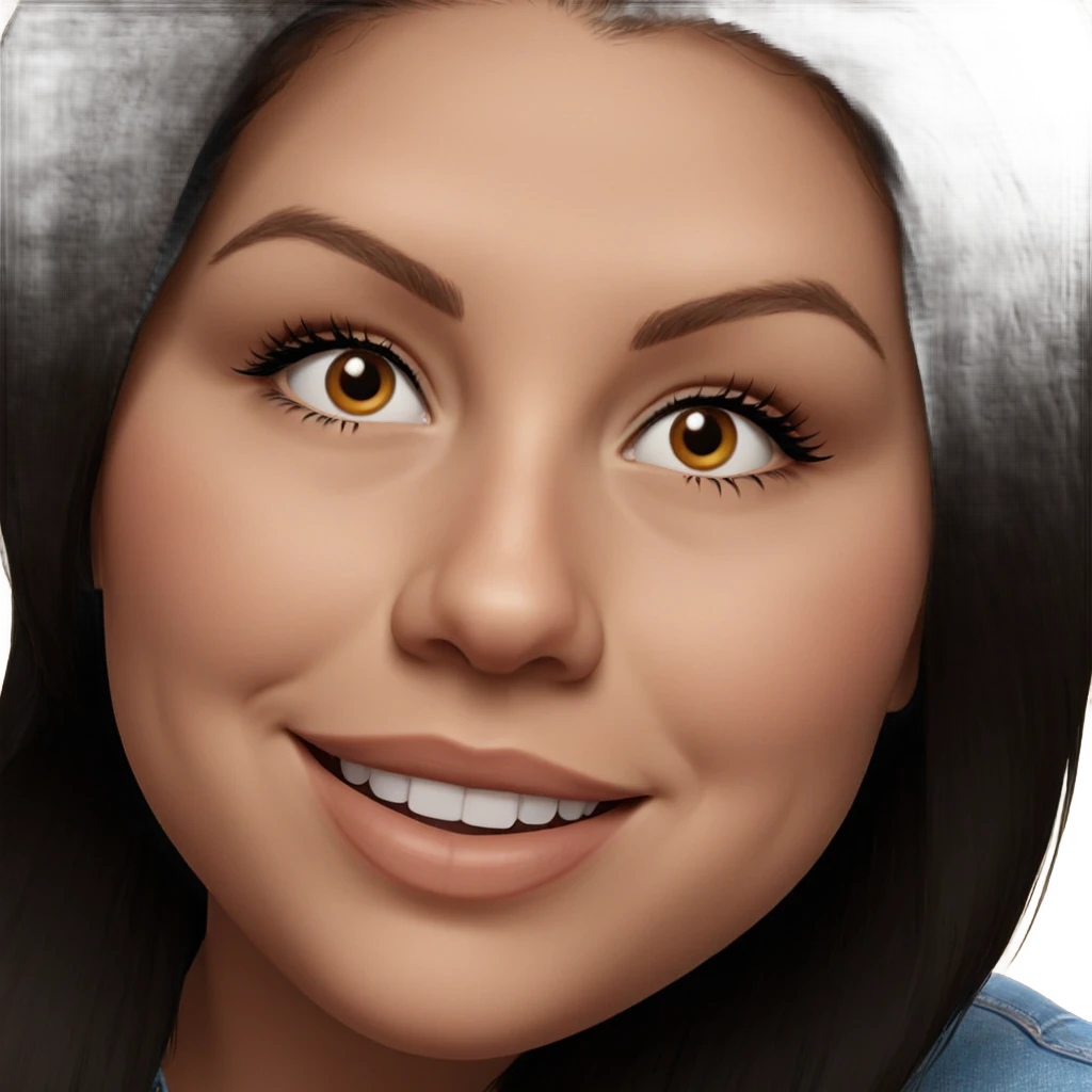 realistic portrait of smiling girl emoji