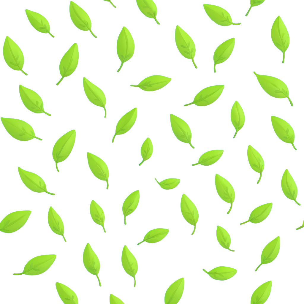 vibrant green summer leaves falling and swirling in a gentle warm breeze emoji