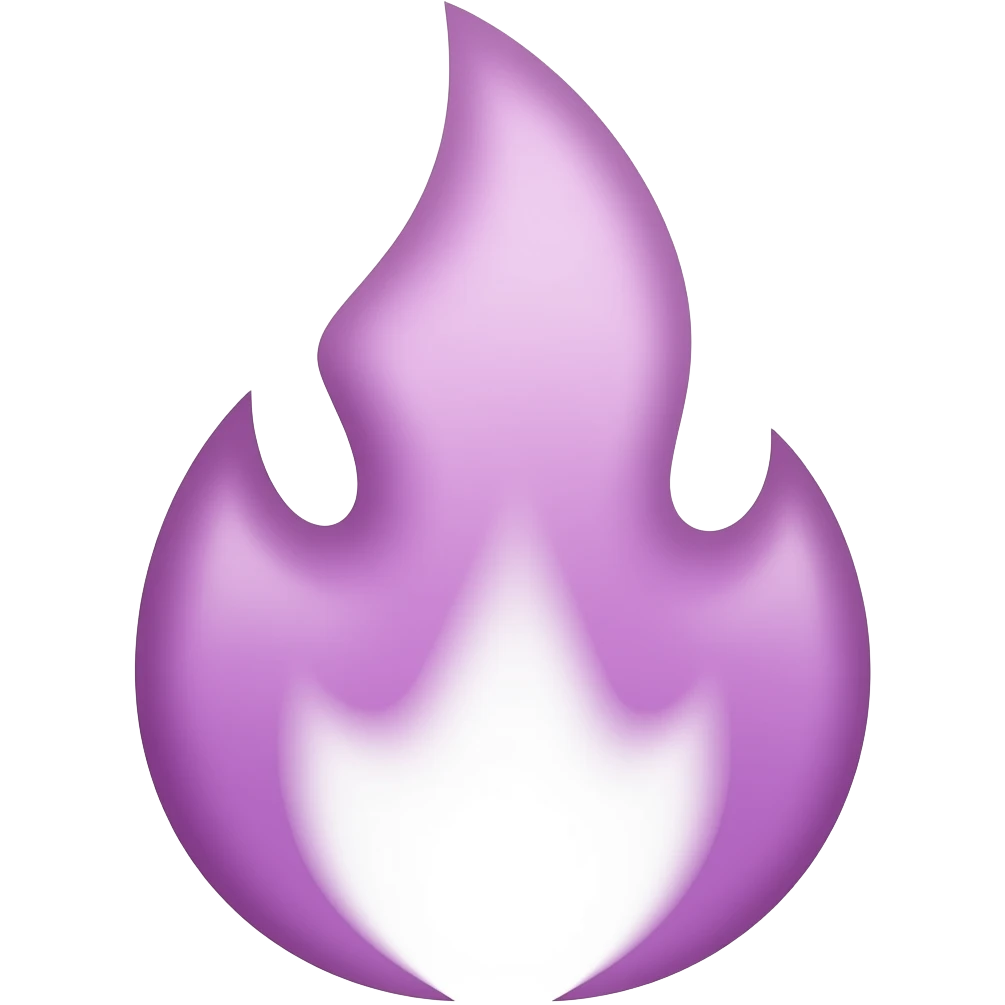 Lilac flame emoji