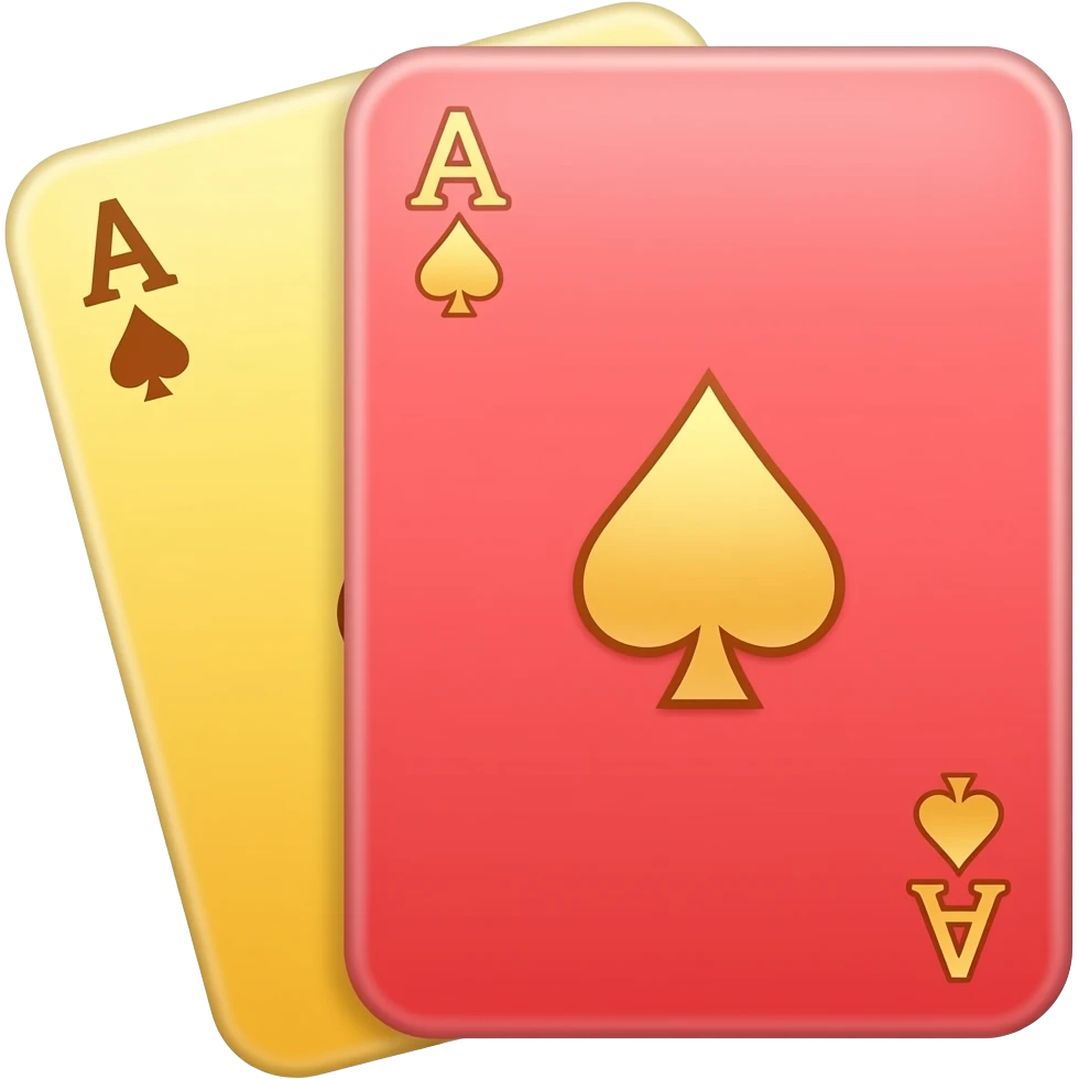 red and yellow card overlapping emoji