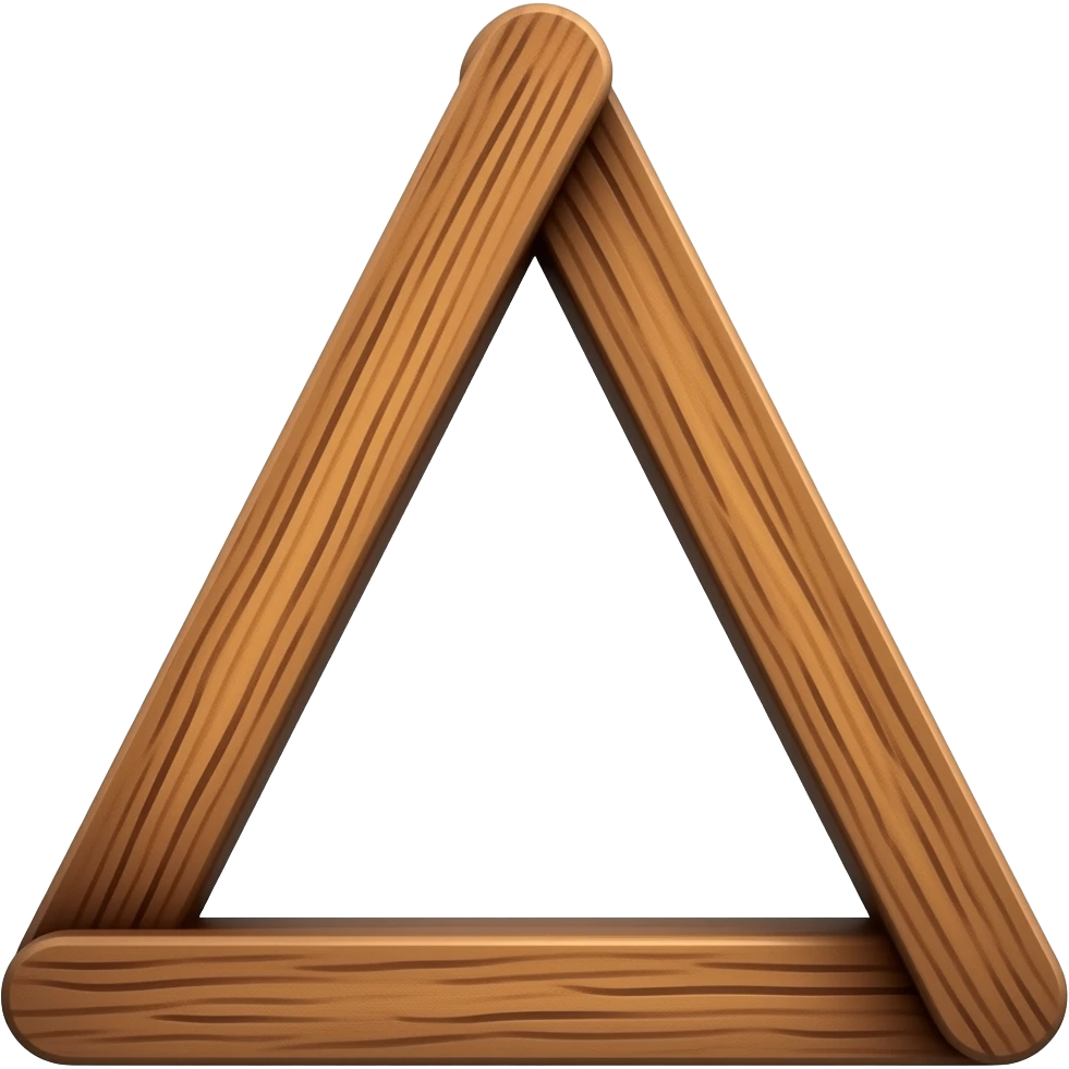 wooden triangle spooky frame, conspiracy alike, forest, universe, illuminati, cults style , inside void pourple - wooden frame green-grey-brown emoji