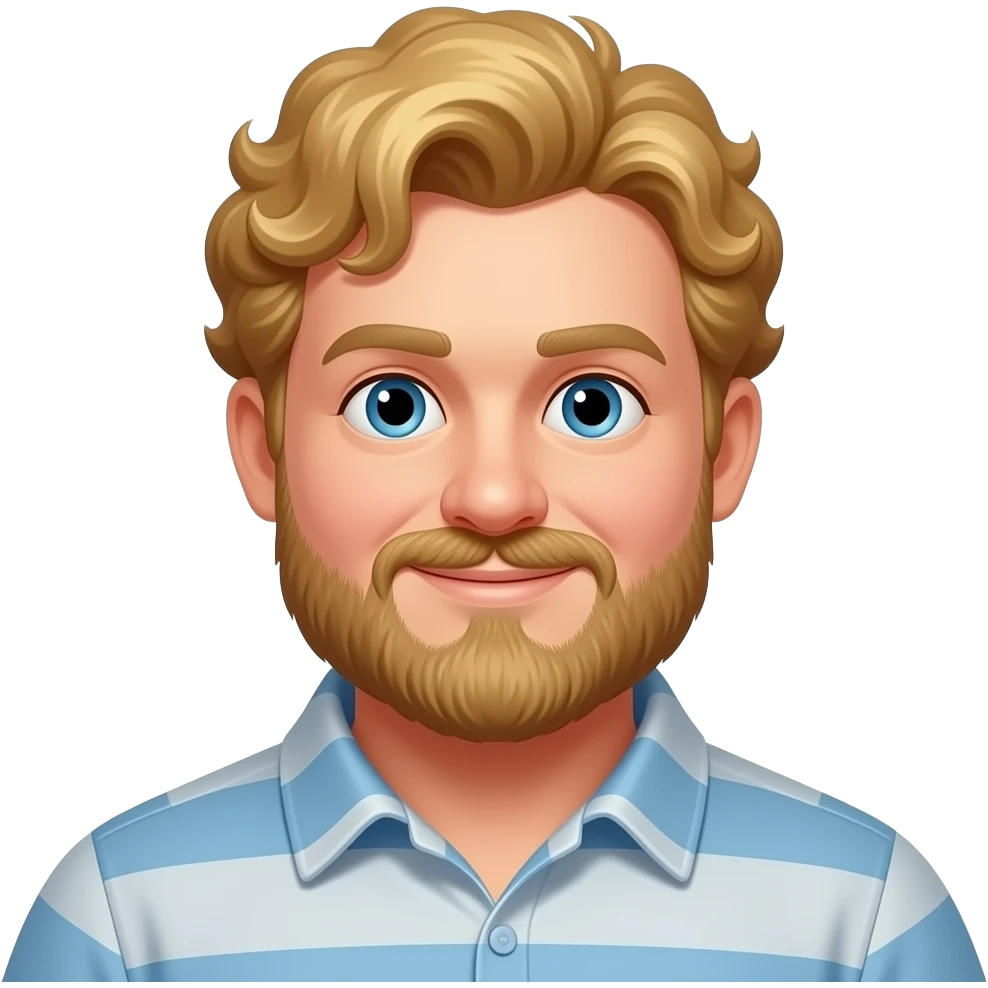 Fat ma blond curly hair and beard emoji