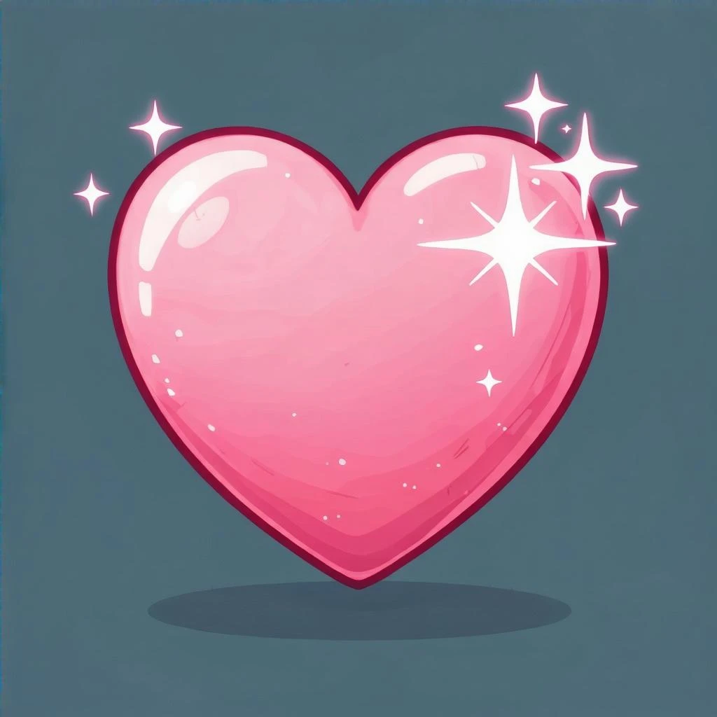 pink heart emoji with sparkles emoji