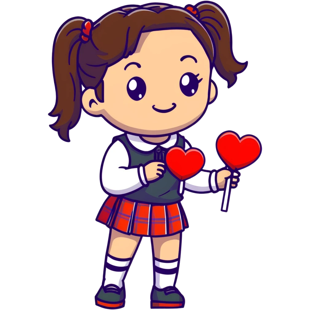 Schoolgirl crush emoji