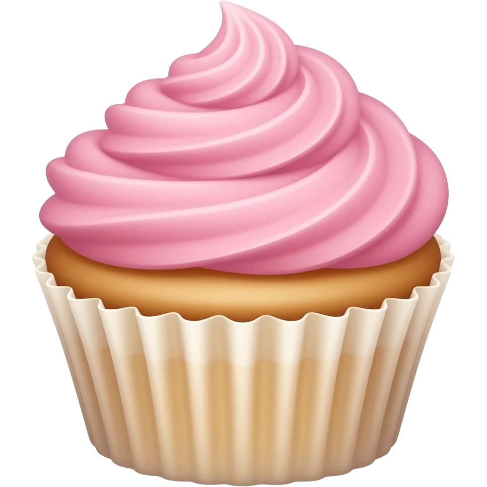 Cupcake with pink icing emoji