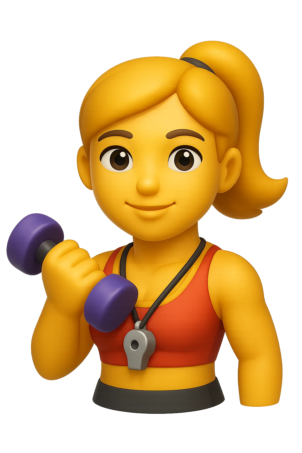 emoji 3d stile iphone che rappresenta una personal trainer donna 3d emoji