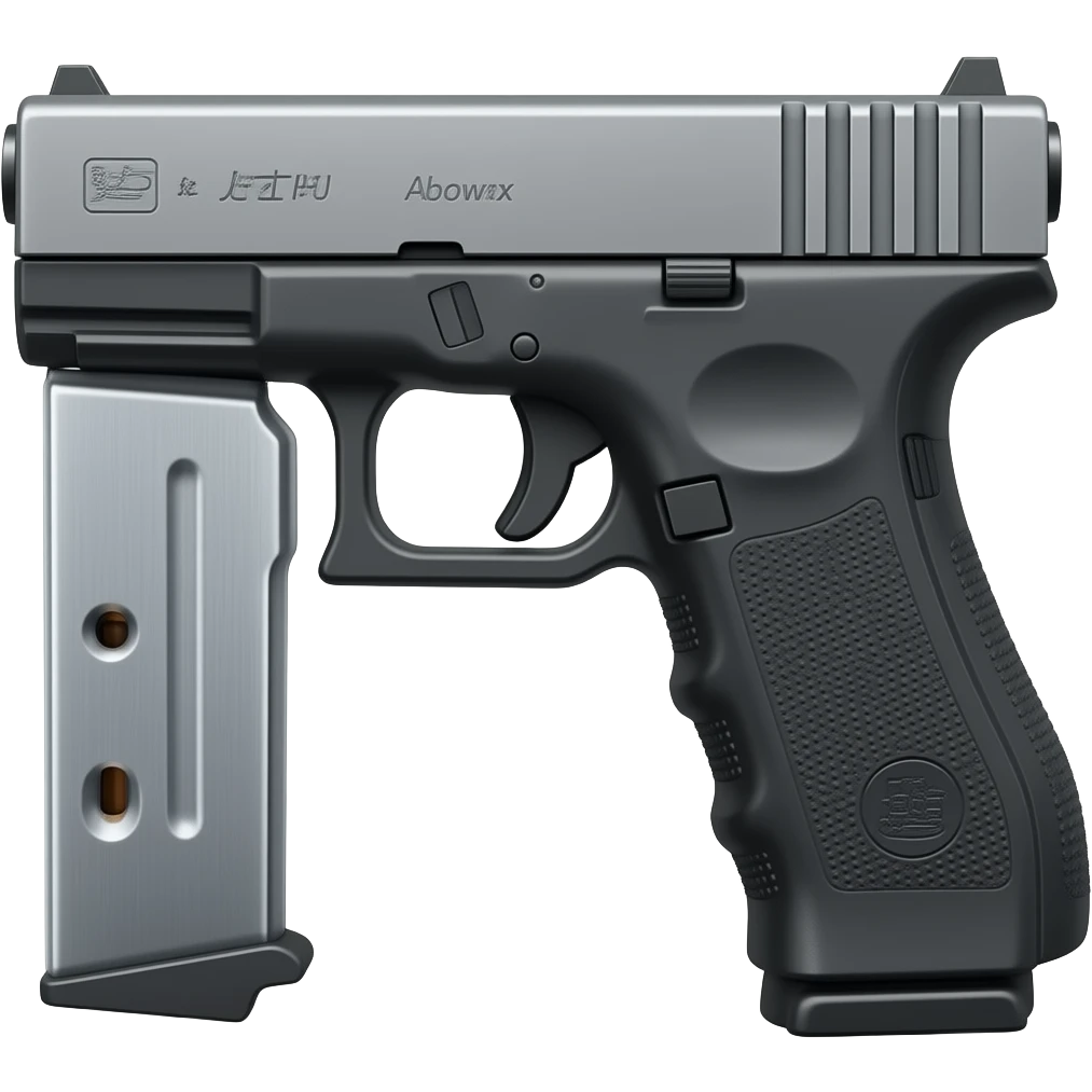 Glock with tall clip emoji