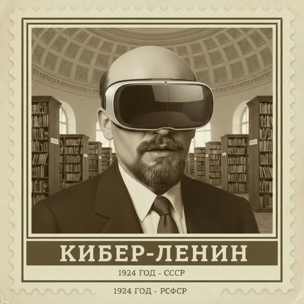 Убери волосы, лысина должна быть как у Ленина

Внизу подпиши: КИБЕР-ЛЕНИН emoji