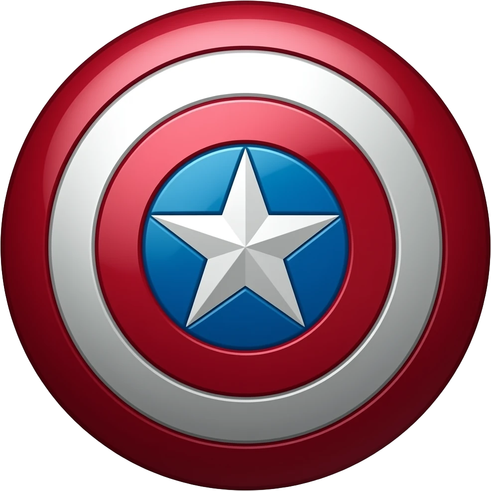 Captain America shield emoji