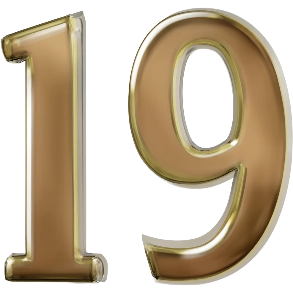 Volitas de cumpleaños número 19 emoji