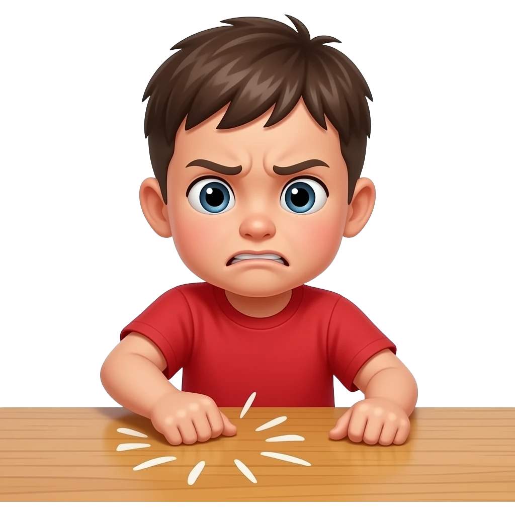 child banging on table emoji