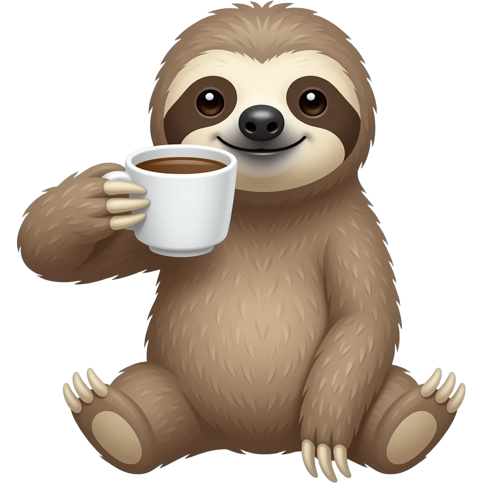 sloth DRINK COFFEE emoji