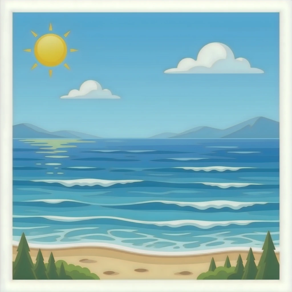 Vague de la mer emoji