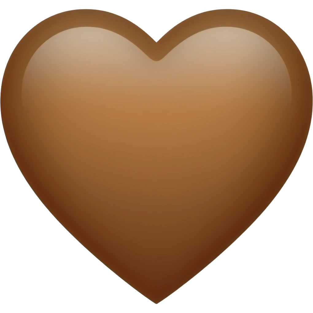 Marron heart emoj emoji