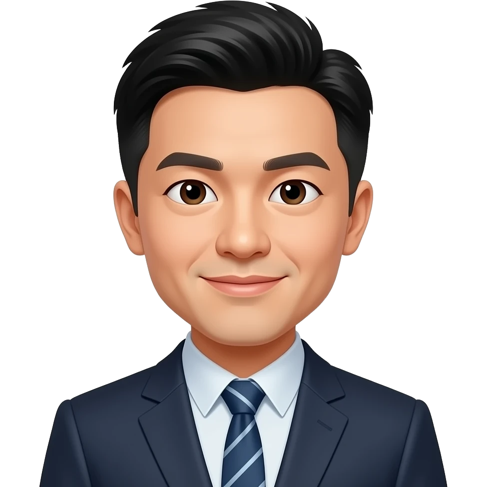 draw a Chinese man, with all the typical physiognomies of people from east side emoji