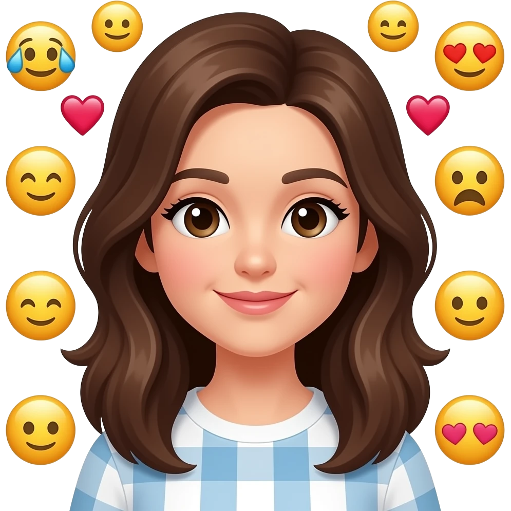 Mulher morenas emojis fofos emoji