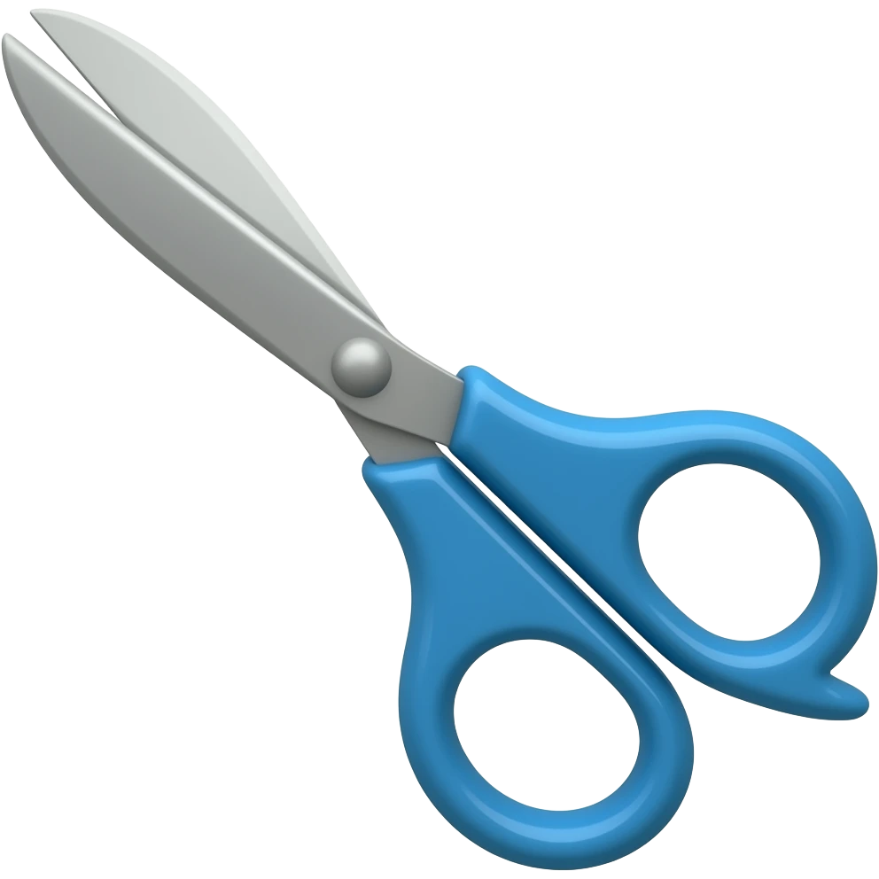 Scissors are blue emoji
