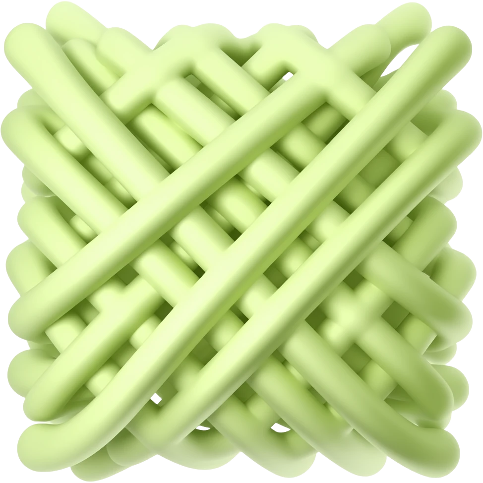 Росток с одним листочком сделанный из нитки emoji