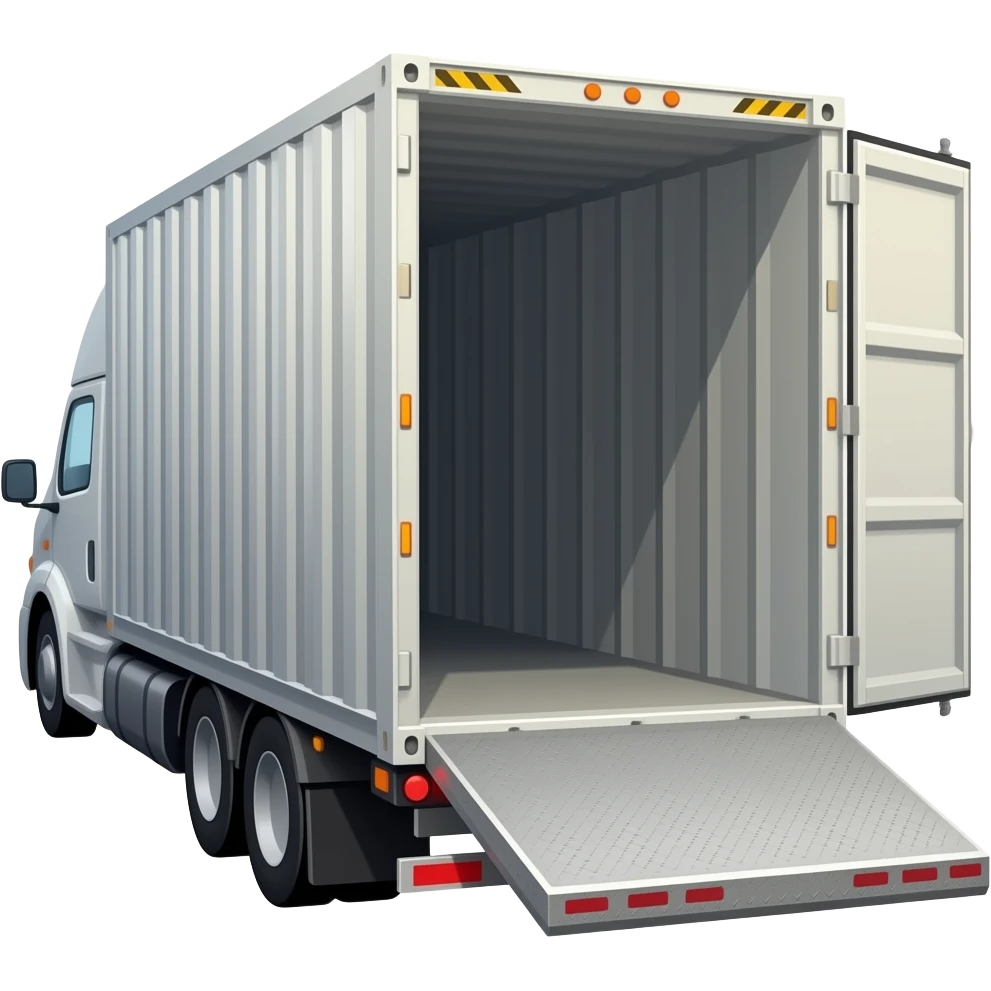 cargo trailer open from right emoji