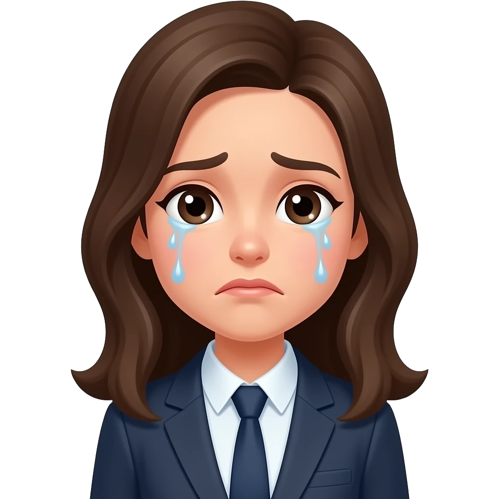 Девушка Плачет на нелюбимой работе emoji