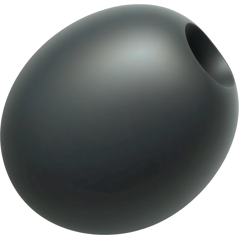 one oval black olive cut in half emoji
