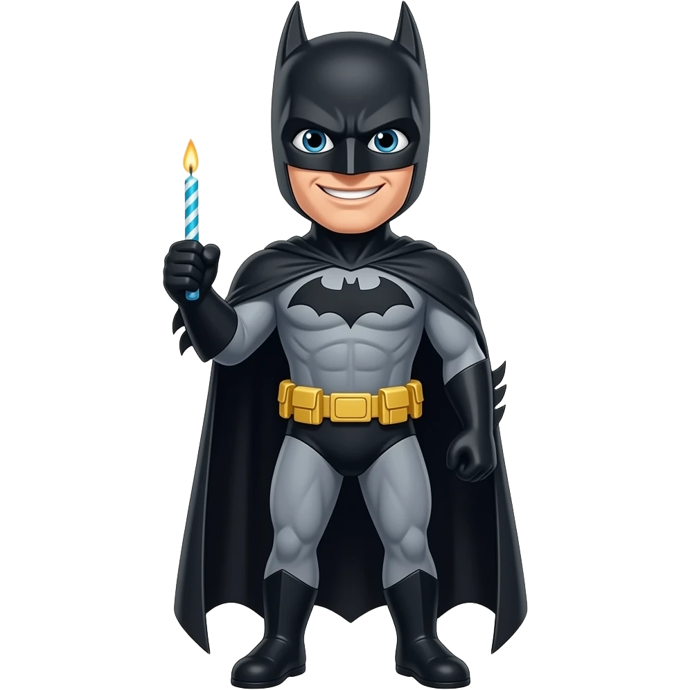 Batman dando feliz cumplaños emoji