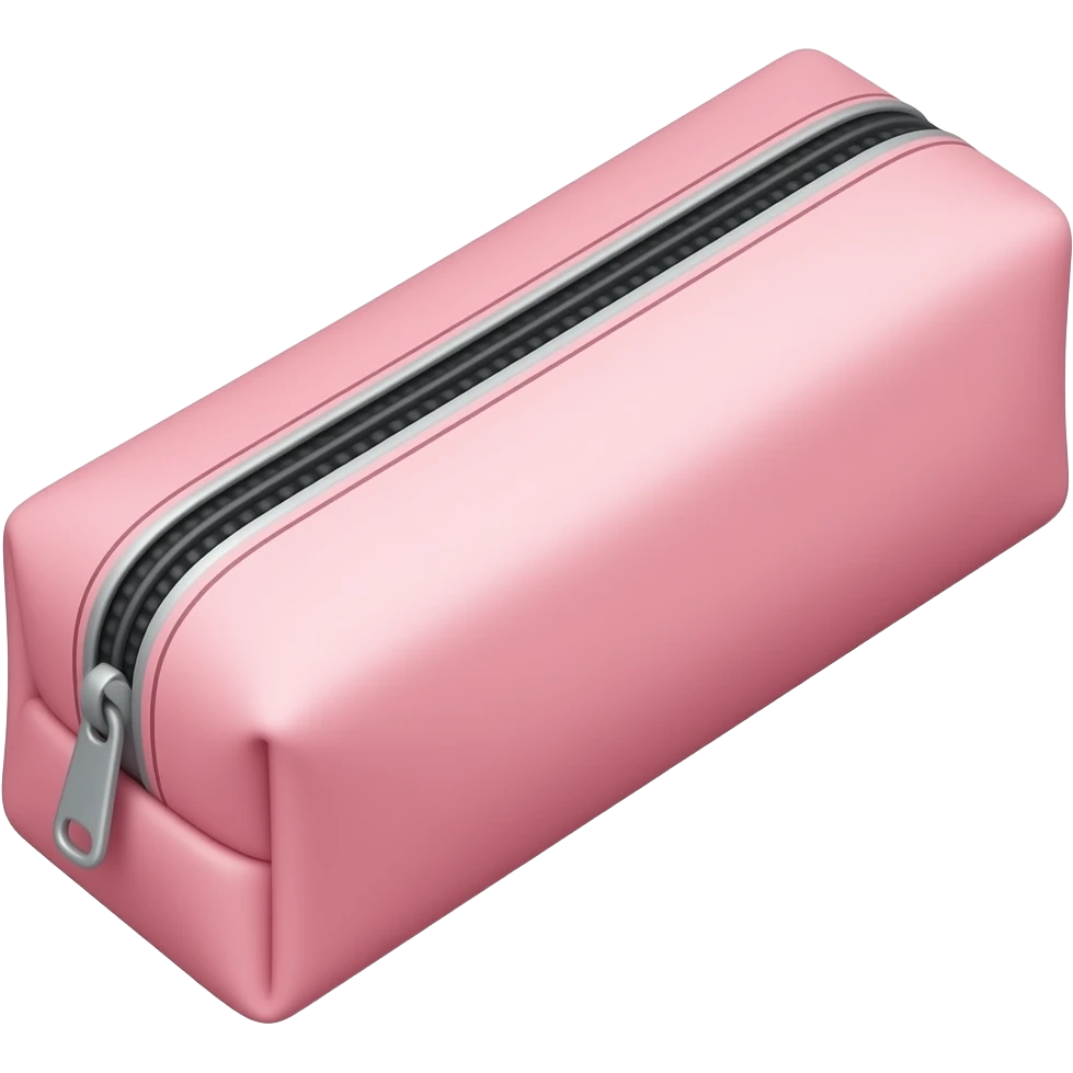 pastel pink pencil case emoji
