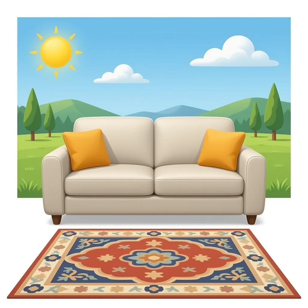 Carpet under a sofa emoji