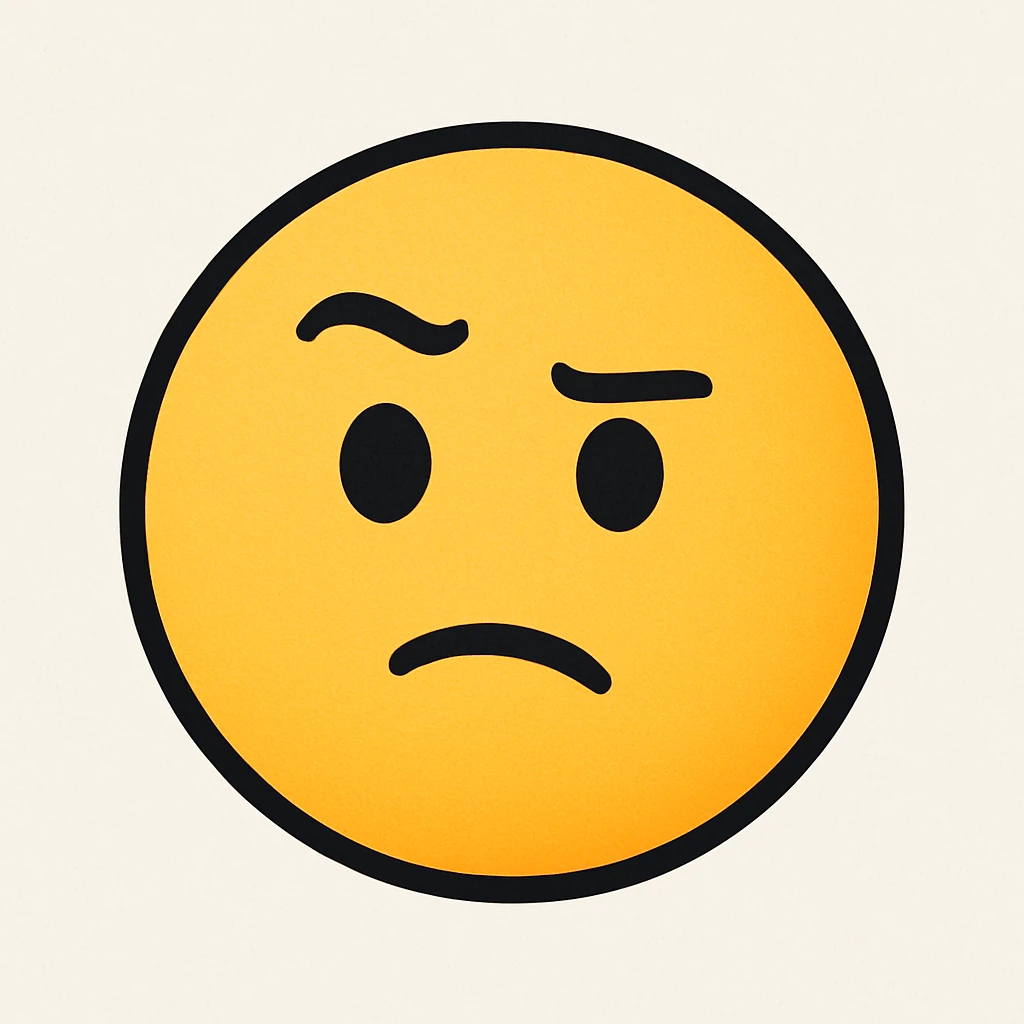 confused emoji, simple and clear expression emoji