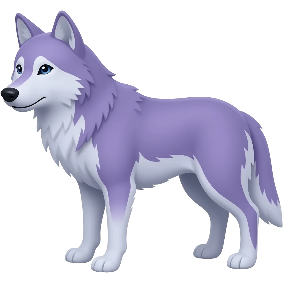 Lobo lila emoji
