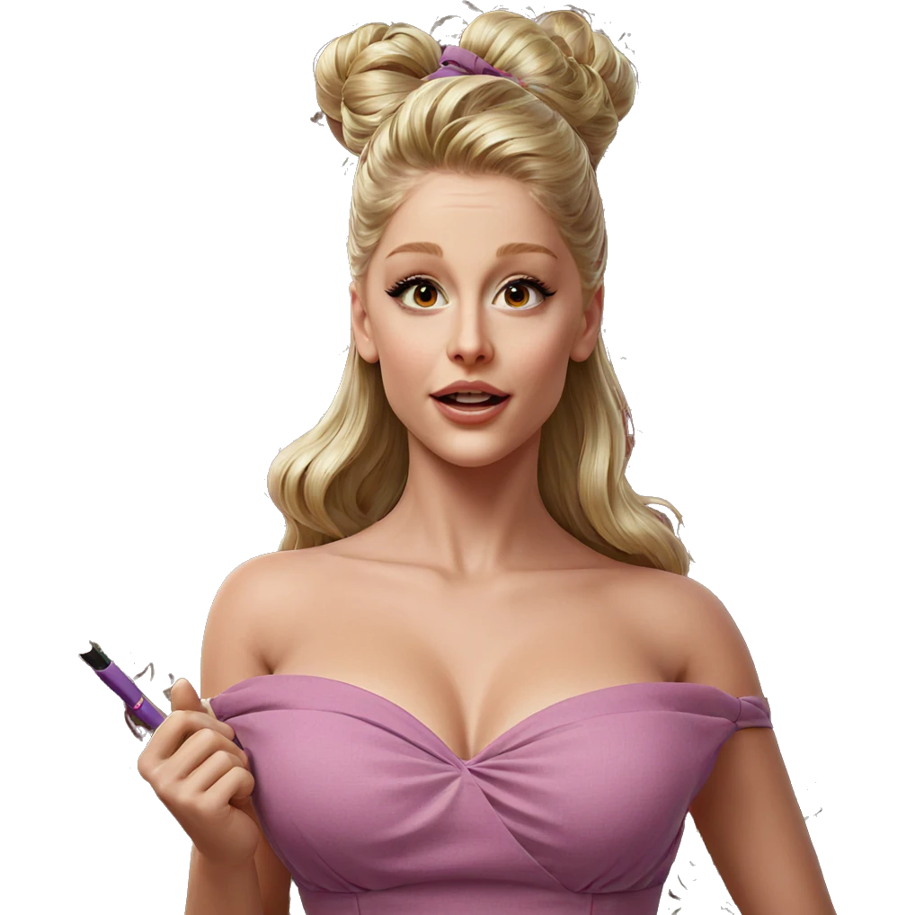 realistic portrait of blonde girl emoji