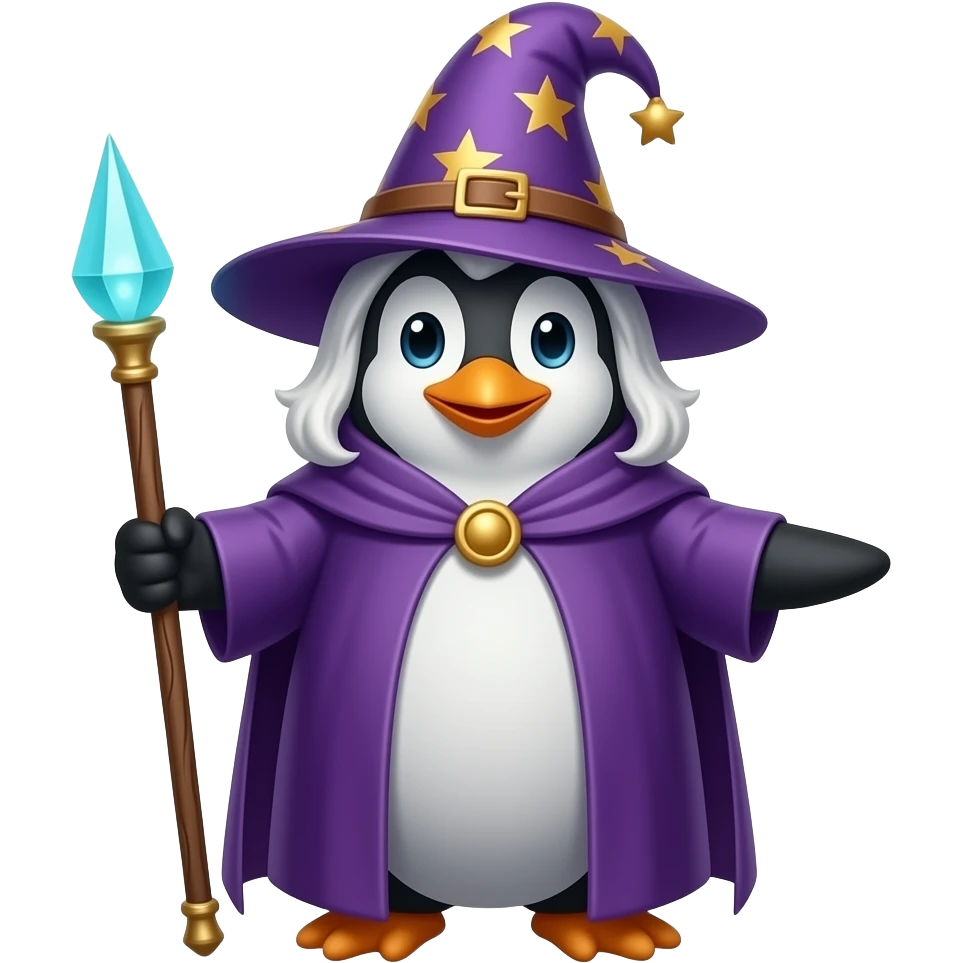 Penguin Wizard emoji