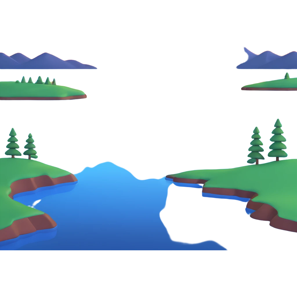 lakeside sunset horizon blue emoji