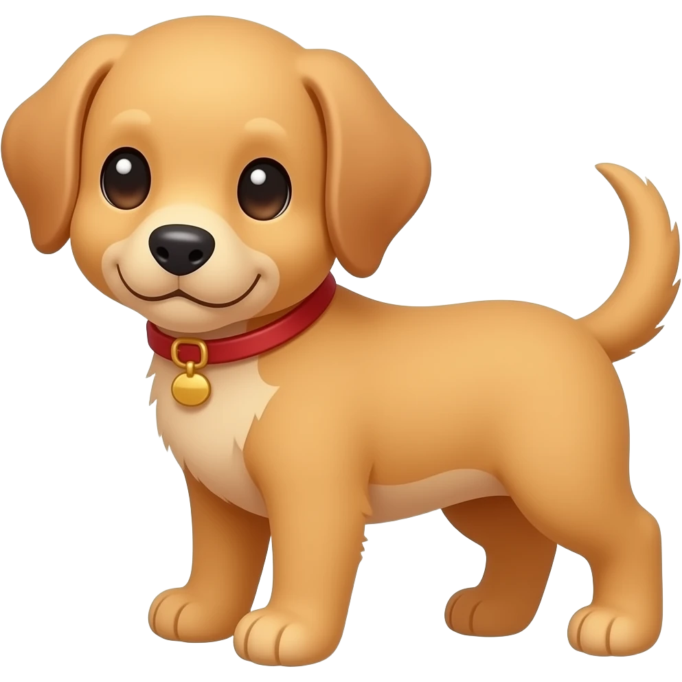 cure light brown puppy emoji