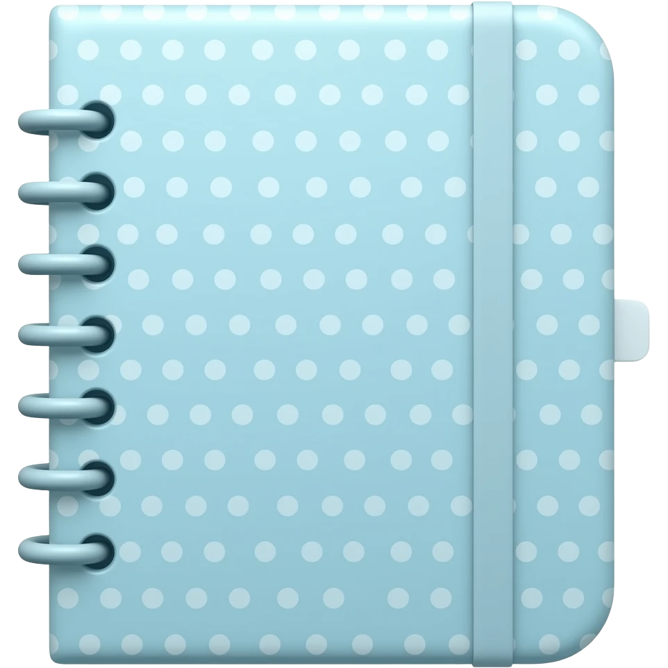 Journal aesthetic polkadots  light blue emoji