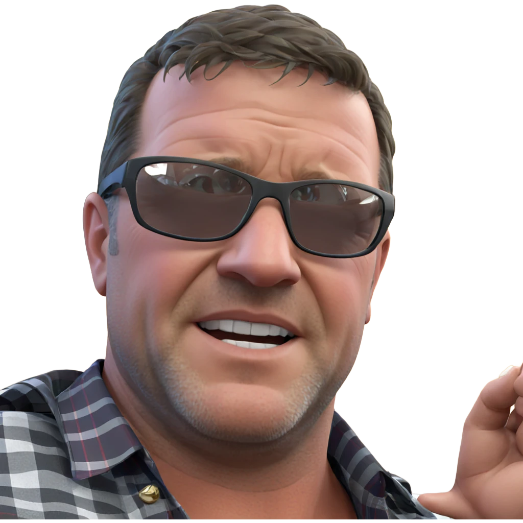 cool guy in plaid shirt emoji