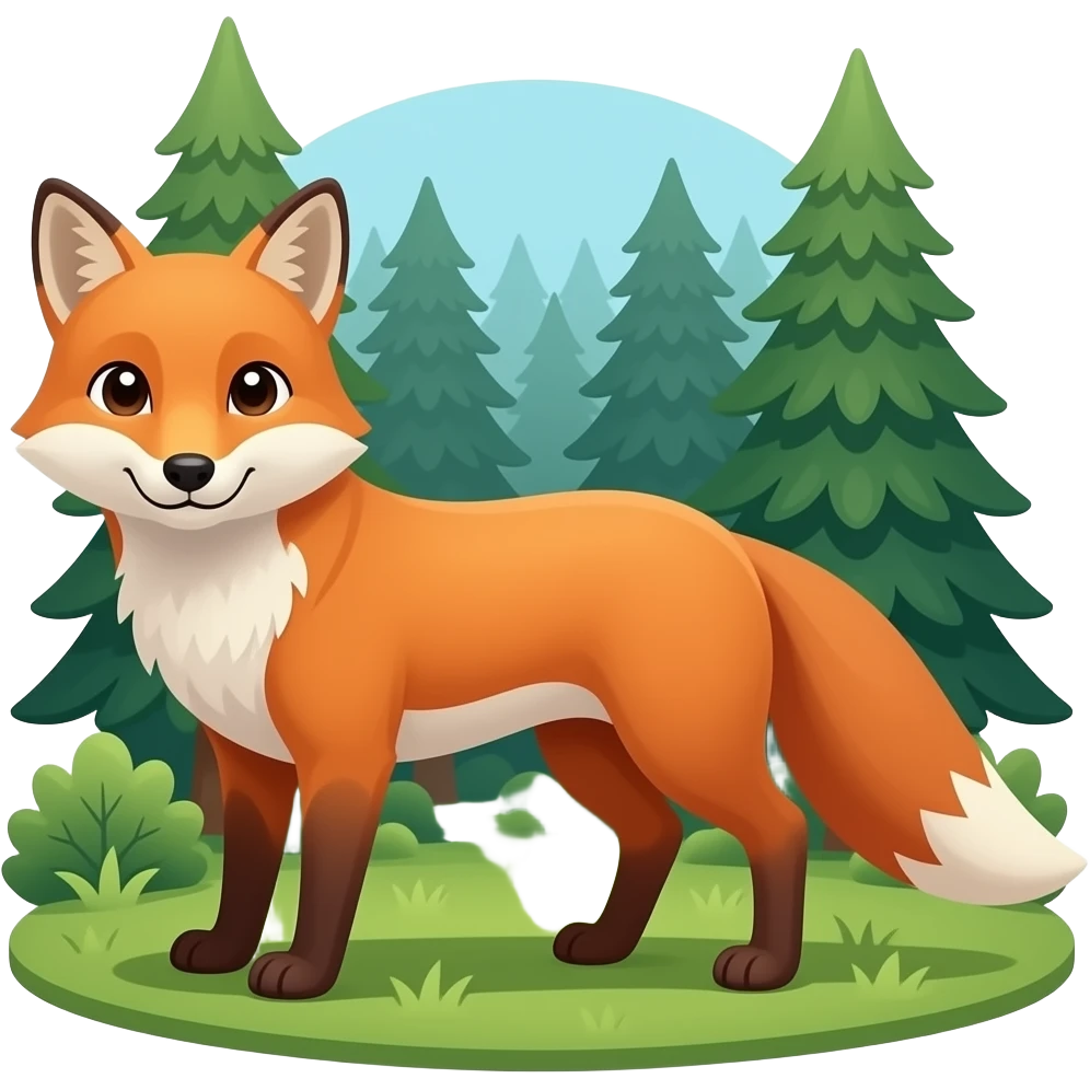 Animals in forest emoji