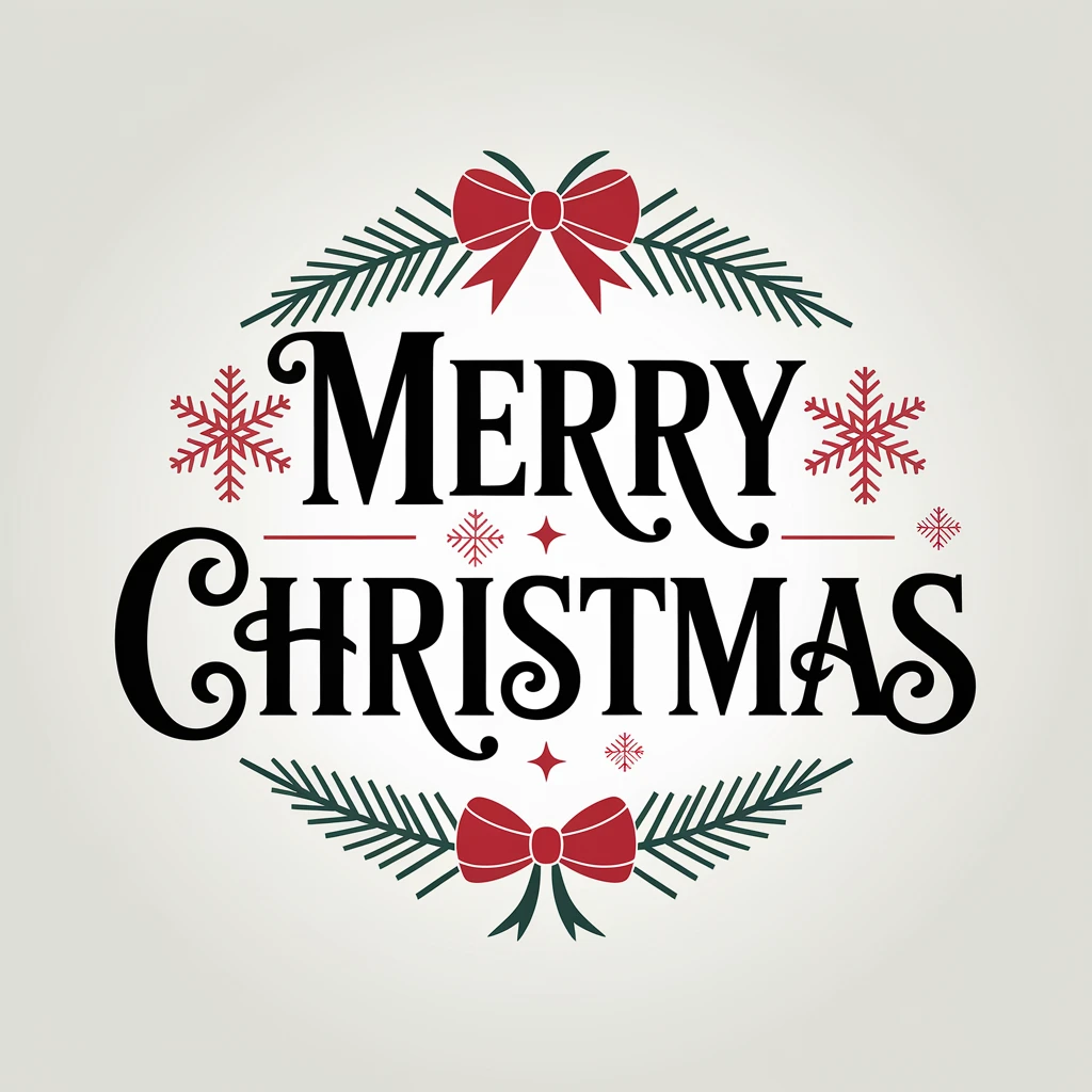 Merry christmas text, remove background emoji