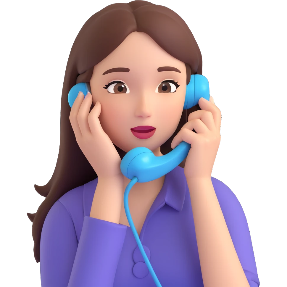 girl talking on phone bedroom background, close up pose emoji