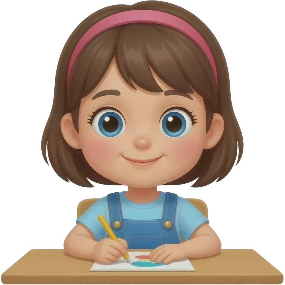 kids in classrom art emoji