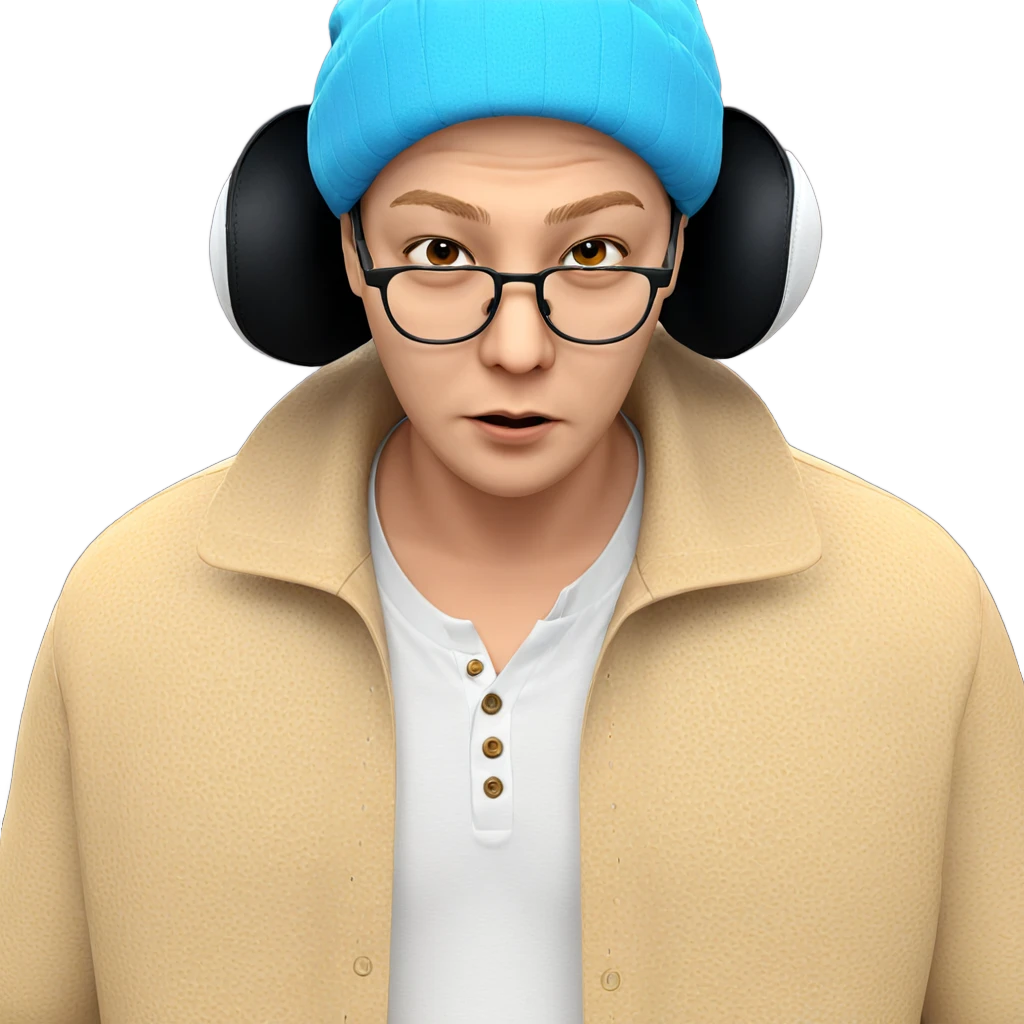 boy in white shirt with hat emoji