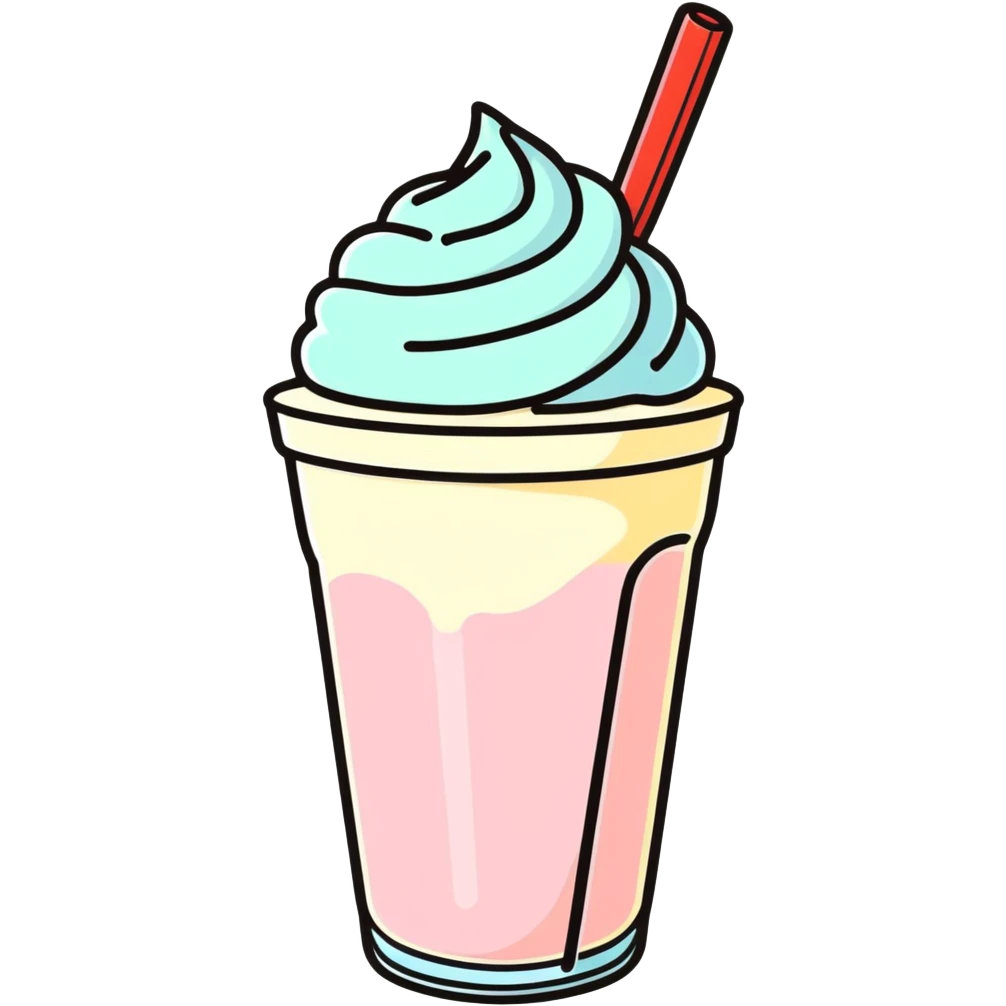 Happy milk shake emoji
