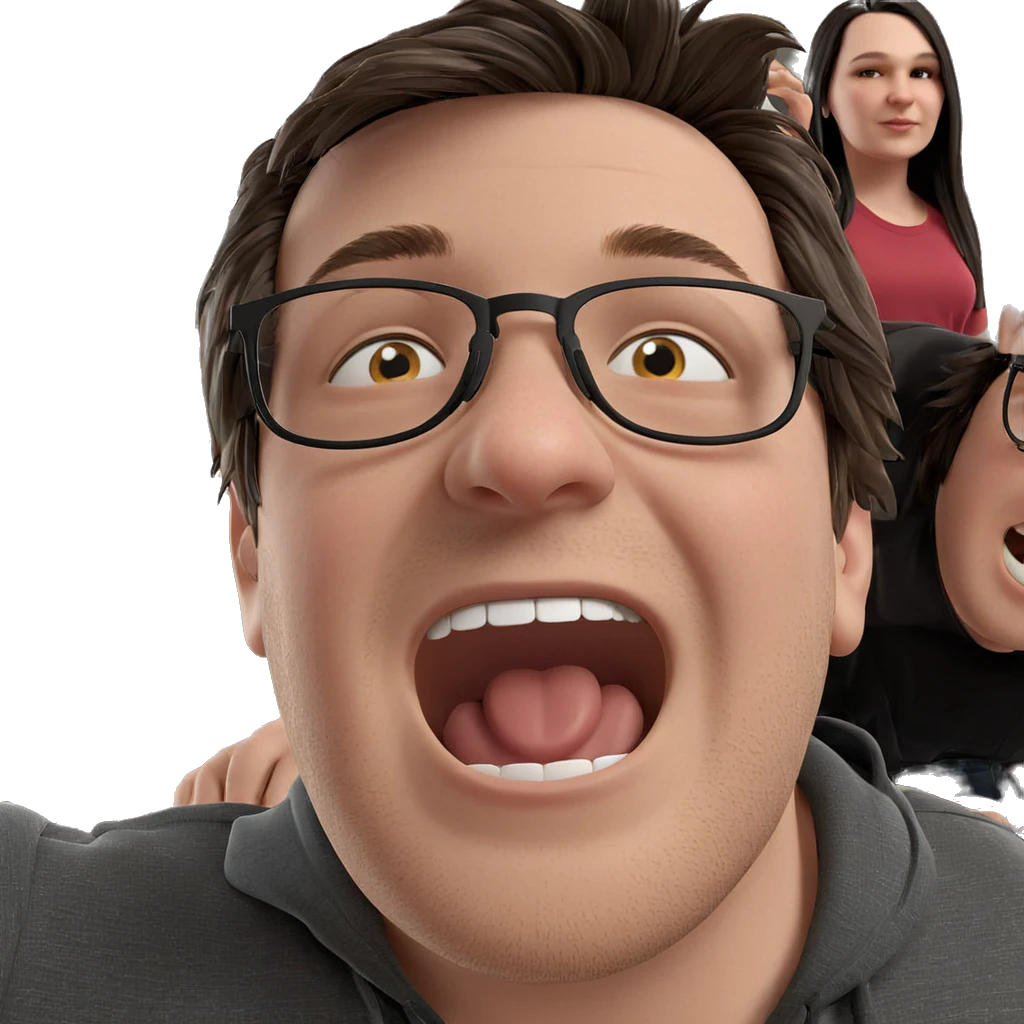 boys with glasses and smiles emoji