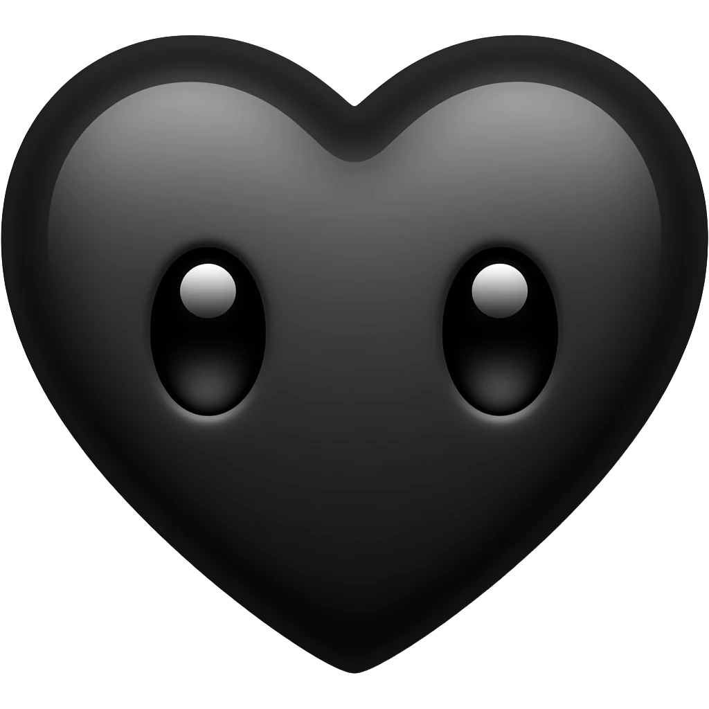 Cute black heart emoji