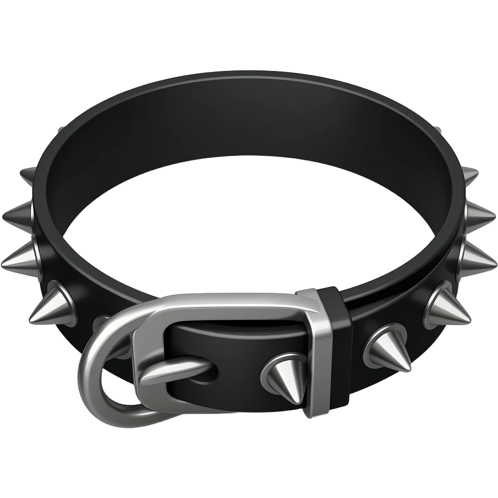 Black studded Leather collar emoji
