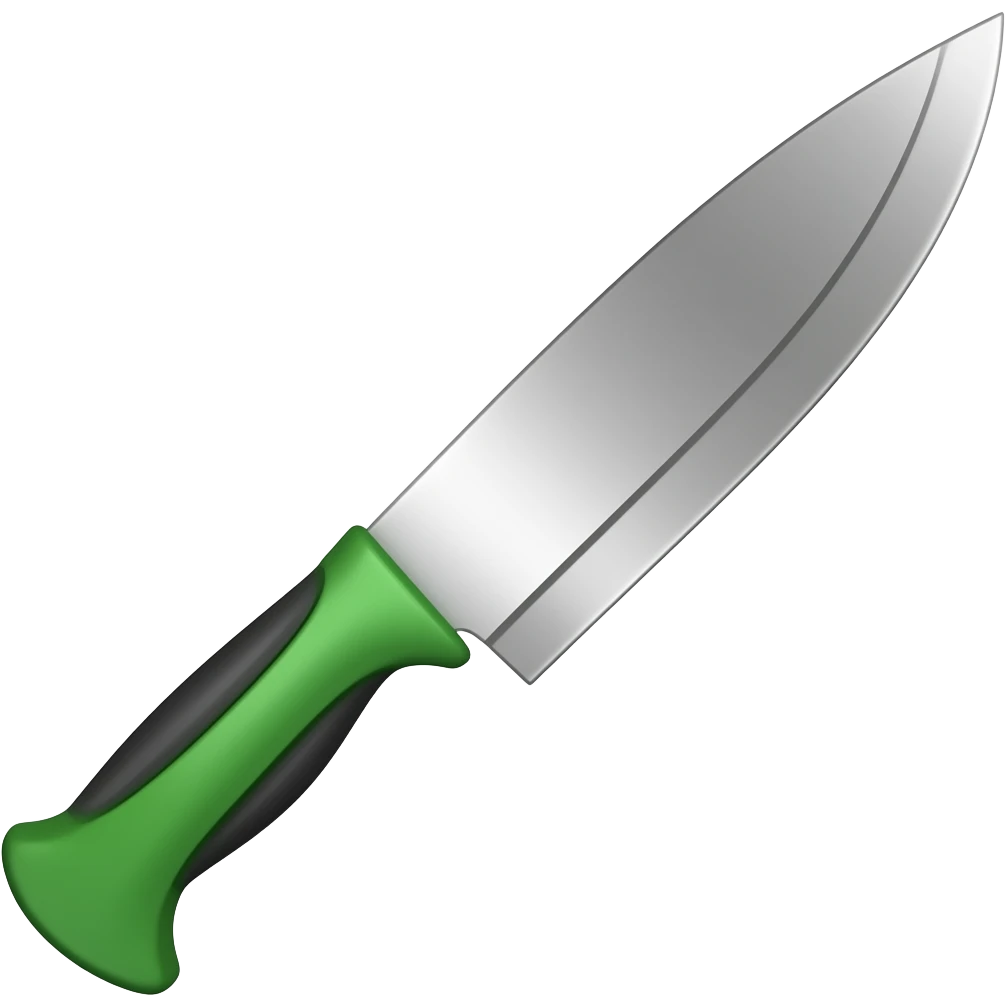 Sharp Machete green Handle right side side emoji